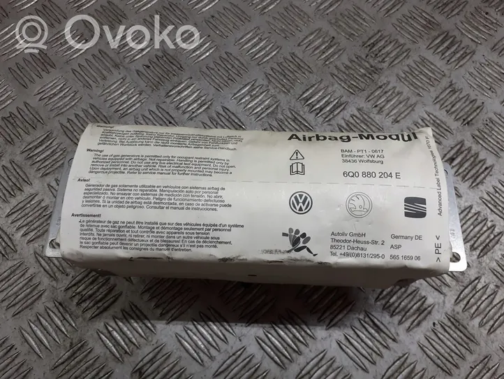 Volkswagen Polo IV 9N3 Poduszka powietrzna Airbag pasażera 6Q0880204E