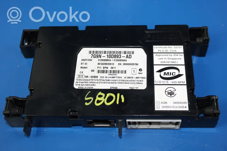 Volvo S80 Bluetoothin ohjainlaite/moduuli 7G9N10D893AD