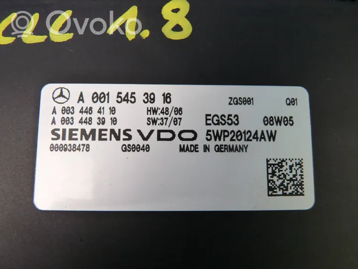 Mercedes-Benz CLC CL203 Sterownik / Moduł skrzyni biegów A0015453916