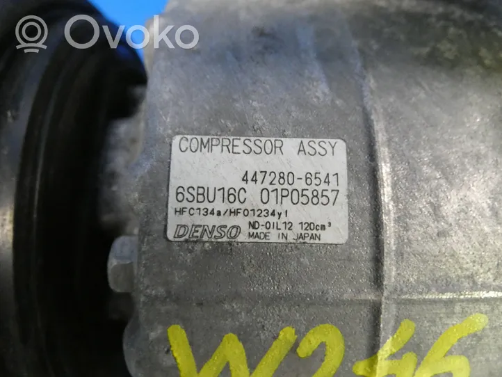 Mercedes-Benz B W246 W242 Ilmastointilaitteen kompressorin pumppu (A/C) 447280-6541