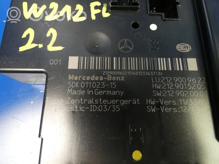 Mercedes-Benz E W212 SAM control unit 2129009622