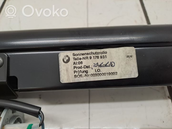 BMW 5 F10 F11 Sähkökäyttöinen takaikkunan häikäisysuoja 9178931