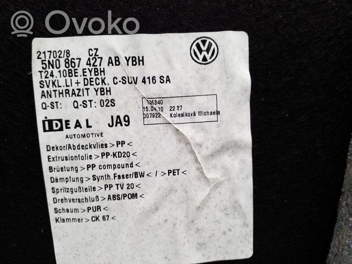 Volkswagen Tiguan Boczek / Tapicerka / bagażnika 5N0867427AB