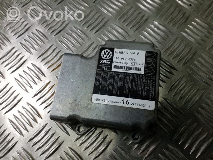 Skoda Superb B6 (3T) Sterownik / Moduł Airbag 3T0959655C