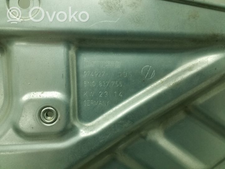 Volkswagen Tiguan Etuikkunan nostomekanismi ilman moottoria 5N0837755