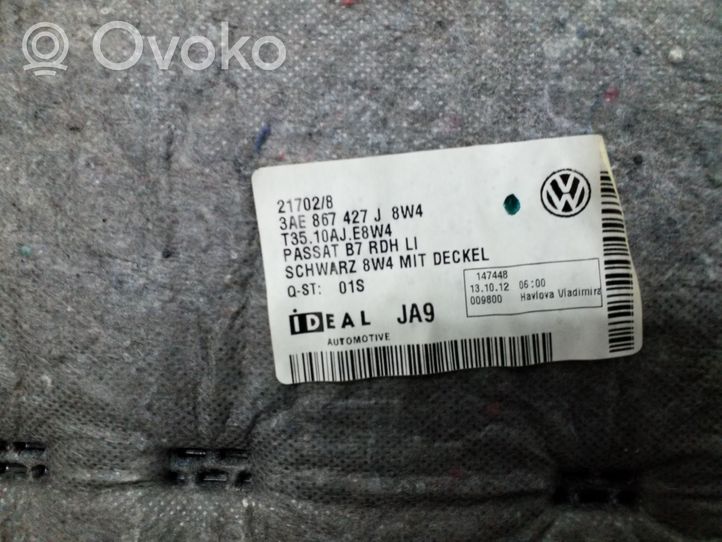 Volkswagen PASSAT B7 Rivestimento pannello laterale del bagagliaio/baule 3AE867427J