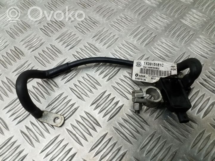 Volkswagen Golf VI Cavo negativo messa a terra (batteria) 1K0915181C