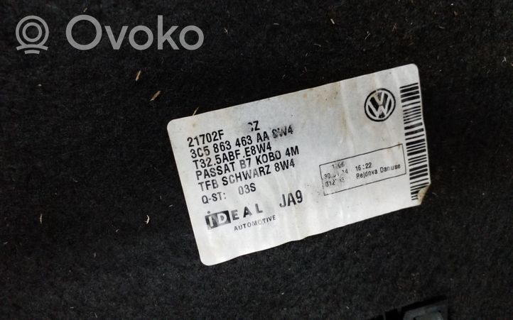 Volkswagen PASSAT B7 Tappetino di rivestimento del bagagliaio/baule 3C5863463AA