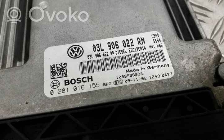 Volkswagen Tiguan Unité de commande, module ECU de moteur 03L906022RN