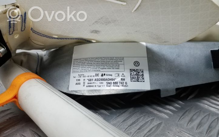 Volkswagen Tiguan Stogo oro pagalvė (užuolaida) 5N0880742G