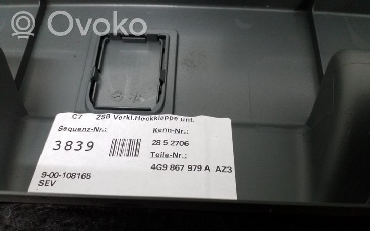 Audi A6 S6 C7 4G Takaluukun alaosan verhoilu 4G9867979A