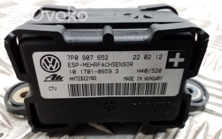 Volkswagen Touareg II ESP (elektroniskās stabilitātes programmas) sensors (paātrinājuma sensors) 7P0907652