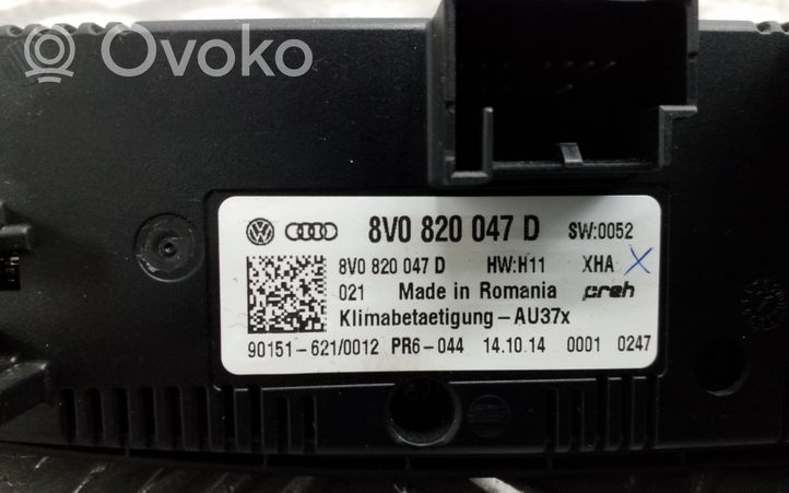 Audi A3 S3 8V Ilmastoinnin ohjainlaite 8V0820047D