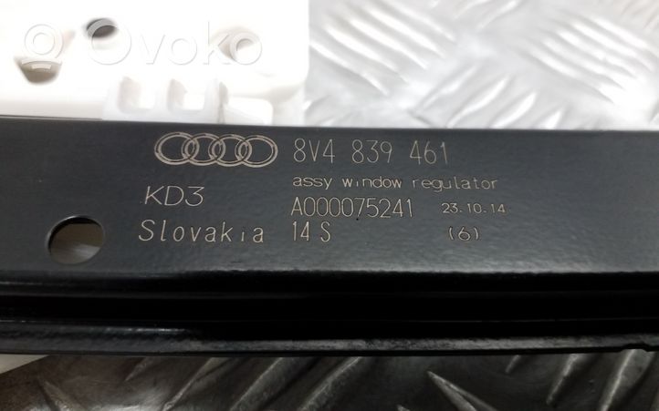 Audi A3 S3 8V Mechanizm podnoszenia szyby tylnej bez silnika 8V4839461