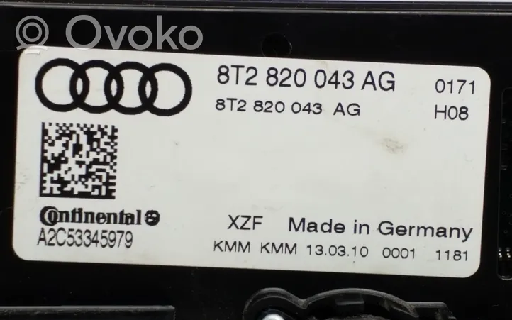 Audi A5 8T 8F Unité de contrôle climatique 8T2820043AG