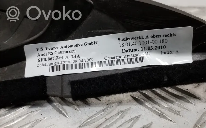 Audi A5 8T 8F Osłona słupka szyby przedniej / A 8F0867234A