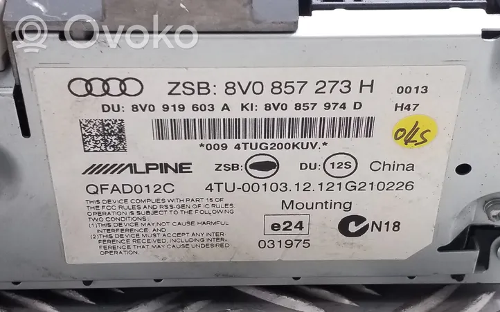 Audi A3 S3 8V Écran / affichage / petit écran 8V0857273H