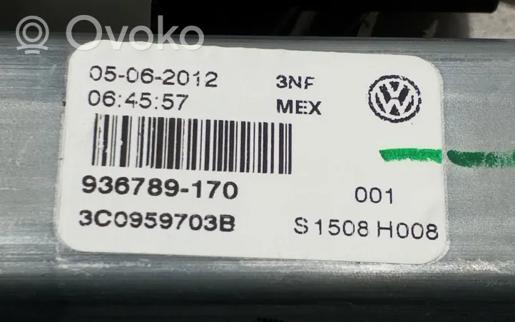 Volkswagen Jetta VI Silniczek podnoszenia szyby drzwi tylnych 3C0959703B
