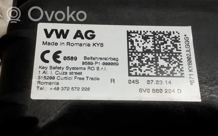 Skoda Octavia Mk3 (5E) Poduszka powietrzna Airbag pasażera 8V0880204D