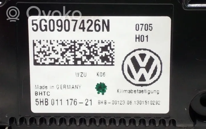Volkswagen Golf VII Ilmastoinnin ohjainlaite 5G0907426N