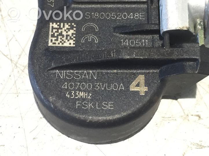 Nissan Qashqai Czujnik ciśnienia opon 407003VU0A