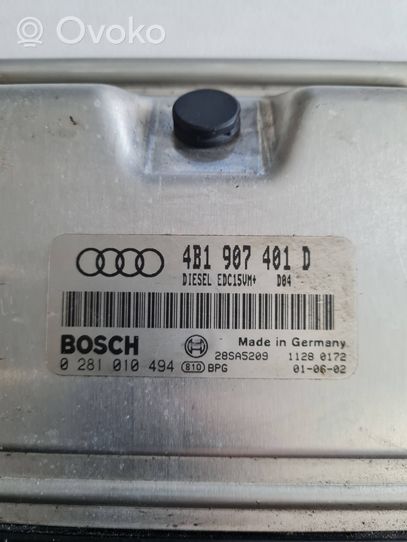 Audi A6 S6 C5 4B Centralina/modulo del motore 4B1907401D
