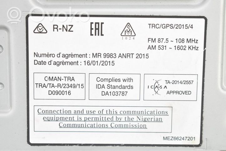 Renault Talisman Unité principale radio / CD / DVD / GPS 281151110R