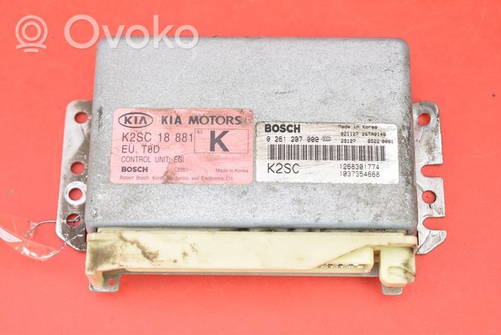 KIA Sephia Unité de commande, module ECU de moteur 0261207000