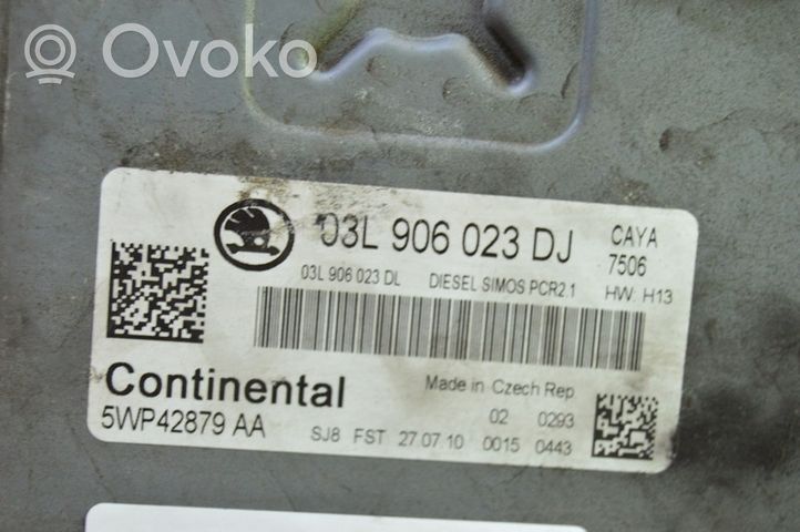 Skoda Fabia Mk2 (5J) Unité de commande, module ECU de moteur 03L906023DJ