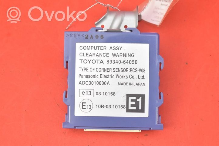 Toyota Verso Komputer / Sterownik ECU silnika 89340-64050