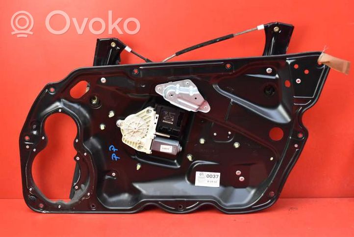 Volkswagen PASSAT B6 Front door window regulator with motor 3C1837756L