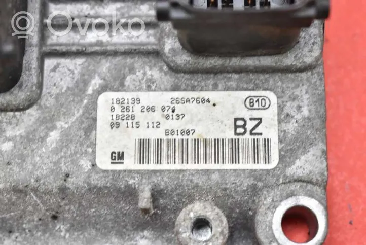 Opel Corsa C Komputer / Sterownik ECU silnika 09115112