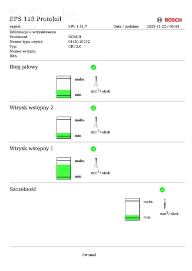 Citroen C3 Wtryskiwacz paliwa 0445110252