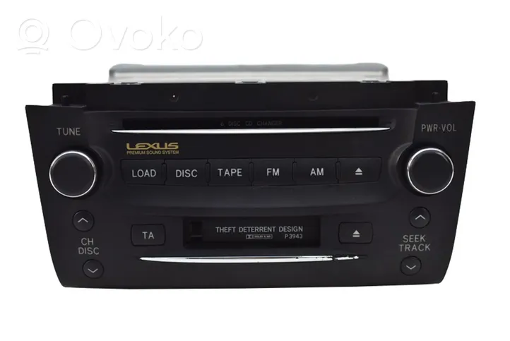 Lexus GS 300 350 430 450H Radio/CD/DVD/GPS-pääyksikkö 86120-30D40-C0