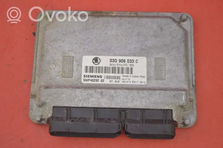 Skoda Fabia Mk1 (6Y) Galios (ECU) modulis 03D906033C