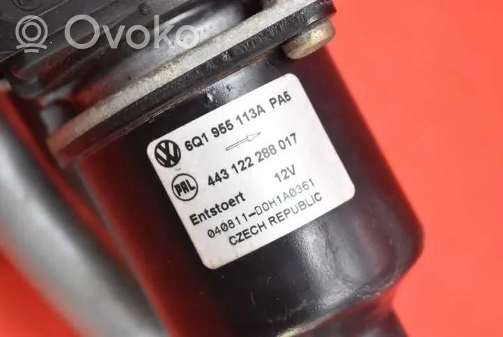 Volkswagen Polo Mechanizm i silniczek wycieraczek szyby przedniej / czołowej 6Q1955023E