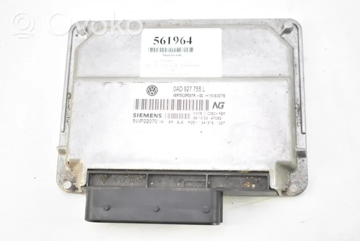 Volkswagen Touareg I Unité de commande, module ECU de moteur 0AD927755L