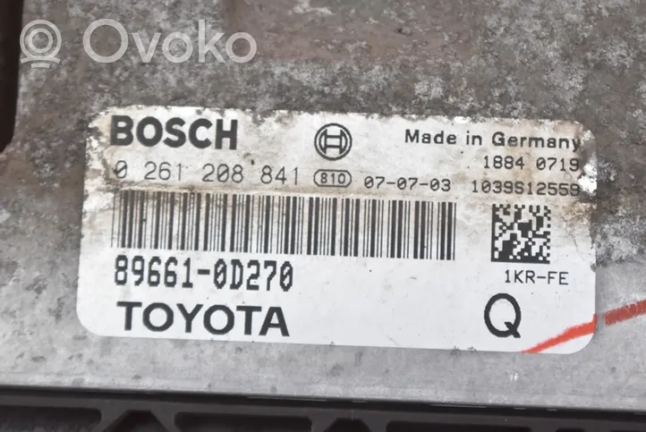 Toyota Yaris Galios (ECU) modulis 89661-0D270