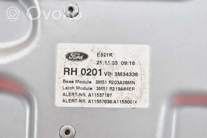 Ford Focus C-MAX Priekinio el. lango pakėlimo mechanizmo komplektas 3M51R203A28MN