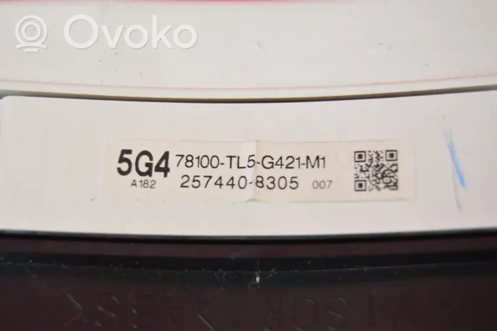 Honda Accord Compteur de vitesse tableau de bord 78100-TL5-G421-M