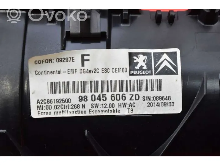 Peugeot 3008 I Radio/CD/DVD/GPS-pääyksikkö 98045606ZD