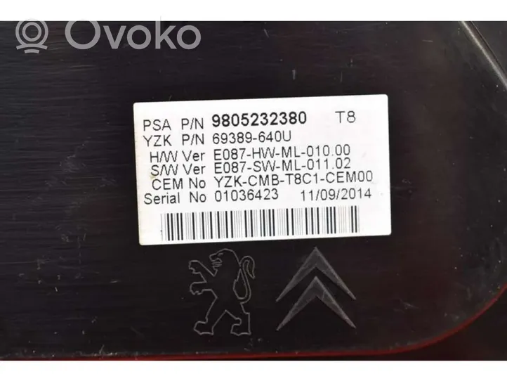 Peugeot 3008 I Tachimetro (quadro strumenti) 9805232380