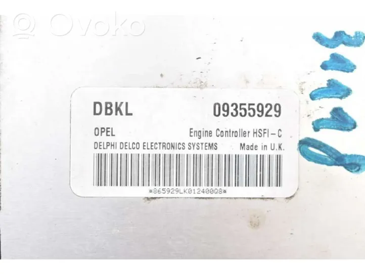 Opel Astra G Unité de commande, module ECU de moteur 09355929