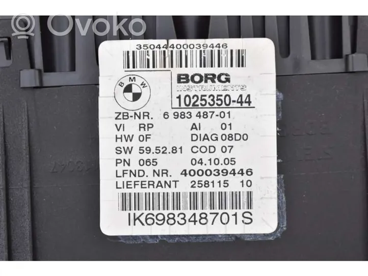 BMW X3 E83 Compteur de vitesse tableau de bord 6983487-01