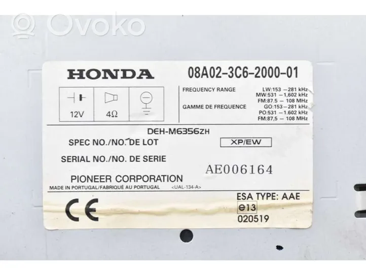 Honda HR-V Radija/ CD/DVD grotuvas/ navigacija 08A02-3C6-2000-0