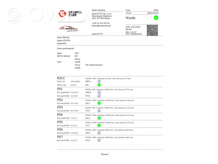 Opel Meriva A Fuel injector 897313-8612