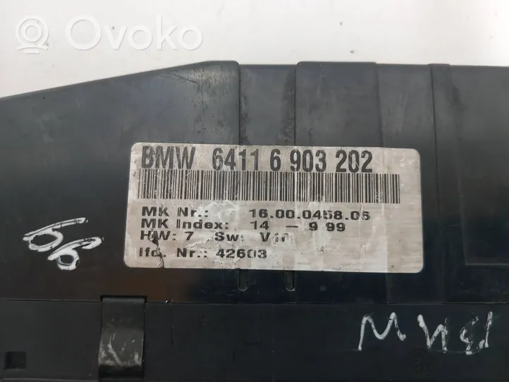 BMW 7 E38 Climate control unit 64116903202