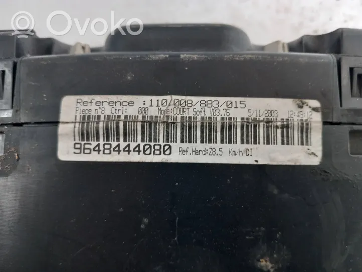 Peugeot 607 Tachimetro (quadro strumenti) 9648444080