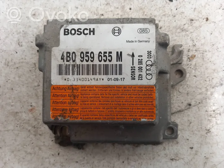 Audi A6 S6 C5 4B Module de contrôle airbag 4B0959655M