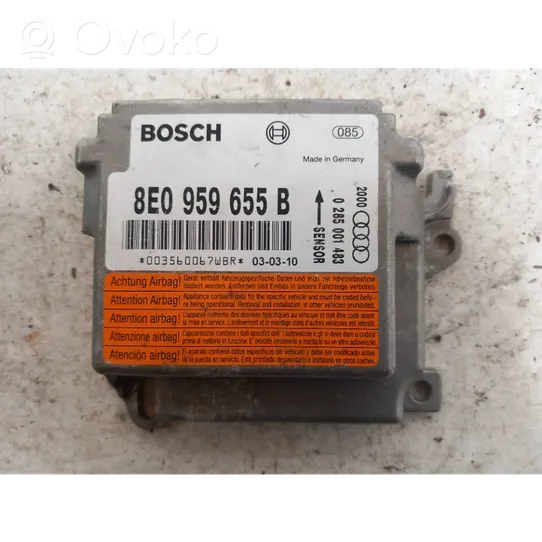 Audi A4 S4 B6 8E 8H Turvatyynyn ohjainlaite/moduuli 8E0959655B